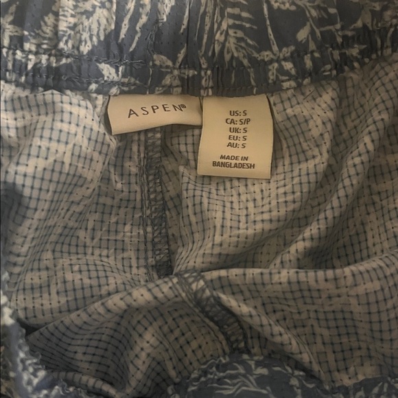 Aspen Floral Blue Cotton Ripstop Shorts Hiking Athletic Shorts Size Small New - Picture 3 of 5